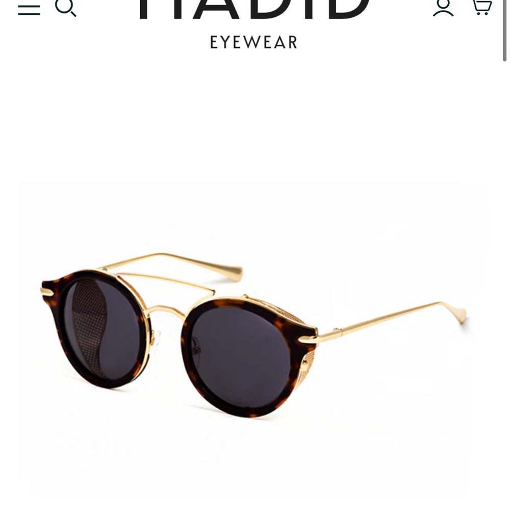 Hadid Eyewear “Mile High” Women's Tortoise and Gold Sunglasses